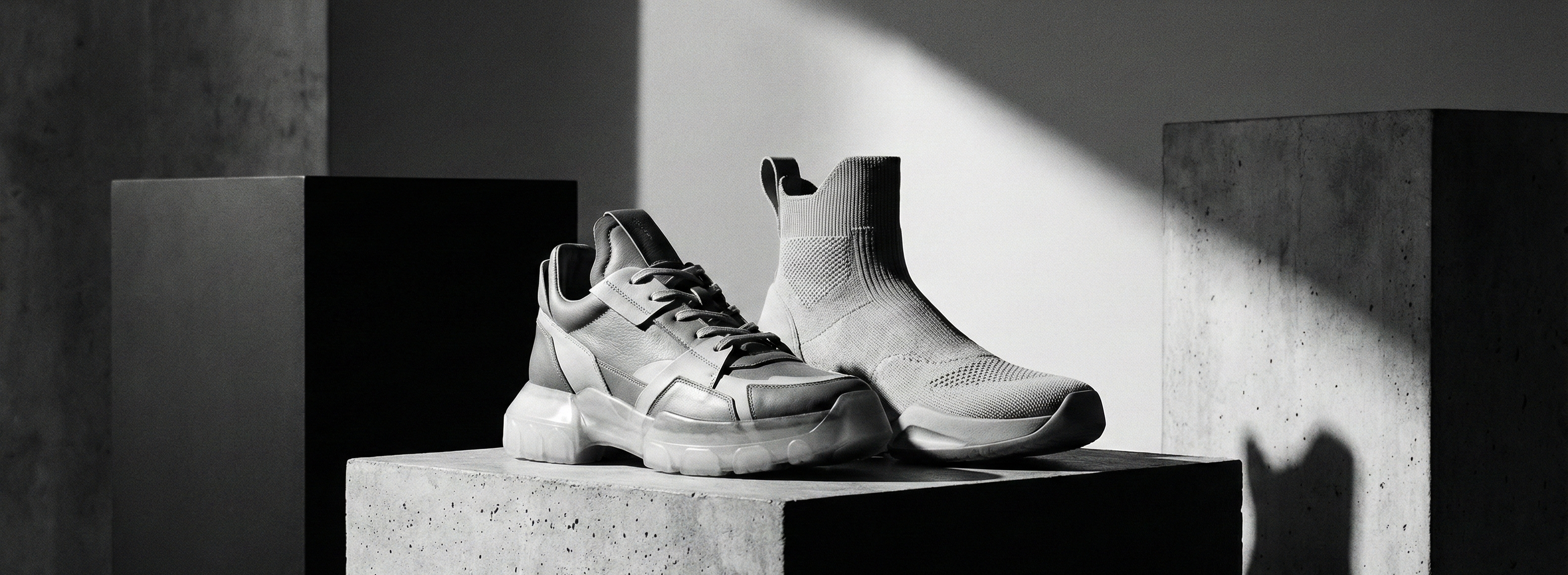 White sneakers with title text and globe icon.